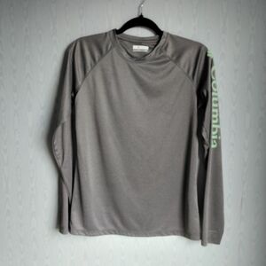 Columbia PFG Omni Shade‎ Gray Performance Long Sleeve Shirt S